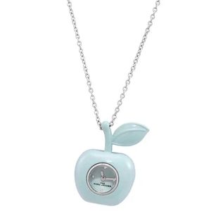 Marc Jacobs Quartz Pale Blue Apple Bauble Watch Necklace New In Box